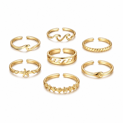 8 pcs Bagues de Pied Bohème